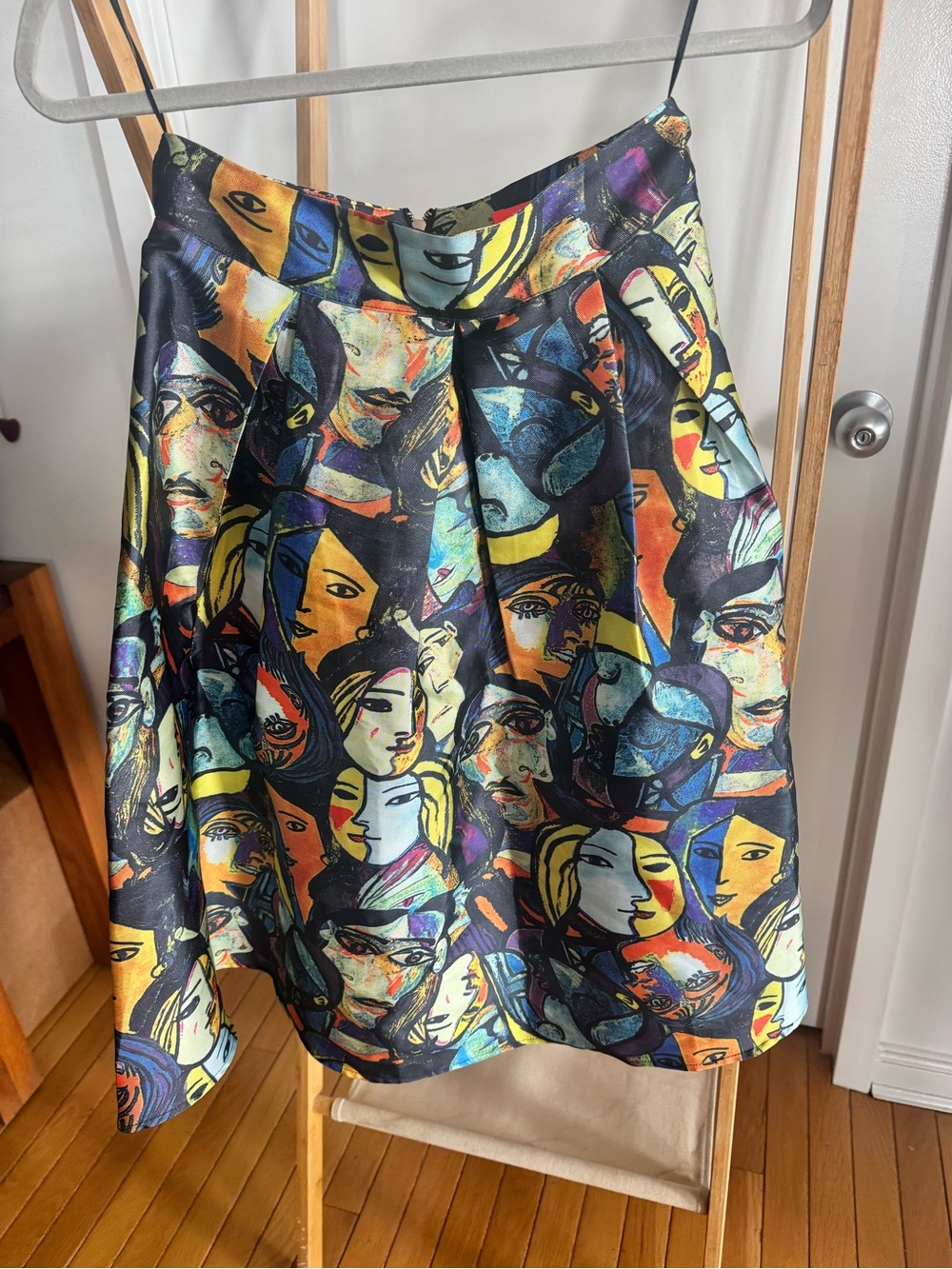Banjul Picasso multicolor faced A-Line Skirt